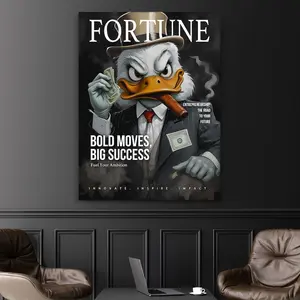 Luxury Entrepreneur Wall Art | Motivational Office Decor | Boss Duck Investor Poster | Inspirational Canvas Print | CEO Gift | Success Quote