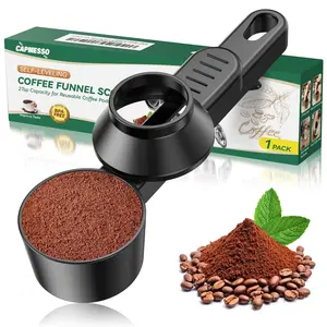 Reusable K-Cup Coffee Capsule Measuring Spoon & Funnel, 2 Tablespoons Coffee Measure, Ground Coffee Protein Powder Tea Scoop, Coffee Brewing Supplies