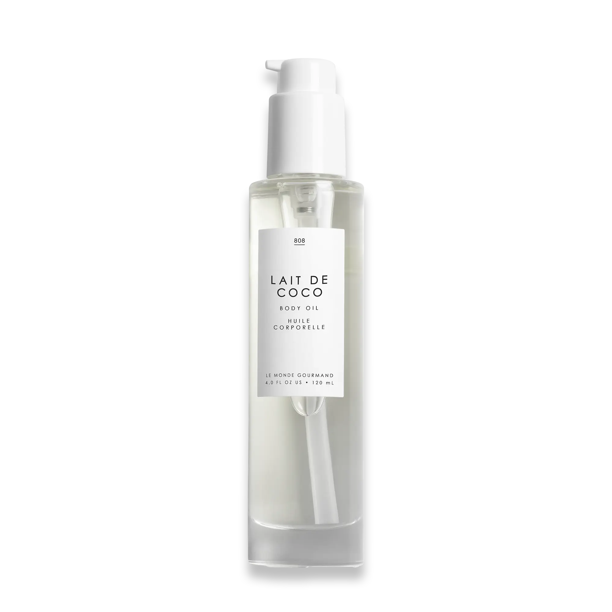 Le Monde Gourmand | Lait de Coco Dual Phase Bath & Body Oil 120mL | Coconut & Vanilla Body Oil | Hydrating Glow Oil