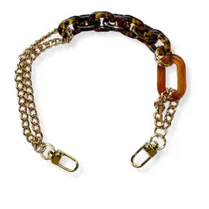 Brownee Tortoise & Gold 38cm Purse Chain