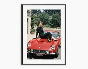 Audrey Hepburn, Photography Posters, Ferrari Poster, Fashion Wall Art, Retro Car Poster, Fashion Poster, Museum Quality Photography Poster