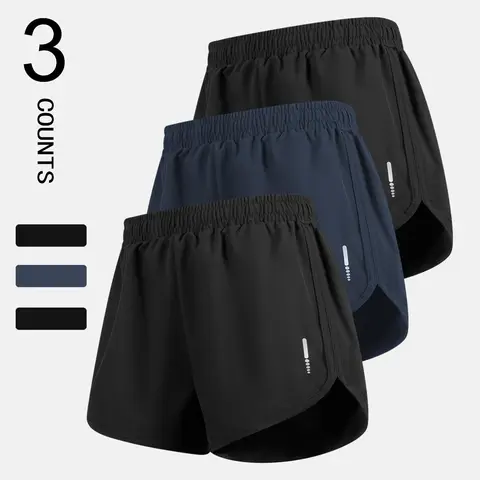 Women's Running Casual Shorts, Outdoor Cycling Fitness Reflective Stripes, Comfortable Sport Training Shorts for Hot Weather