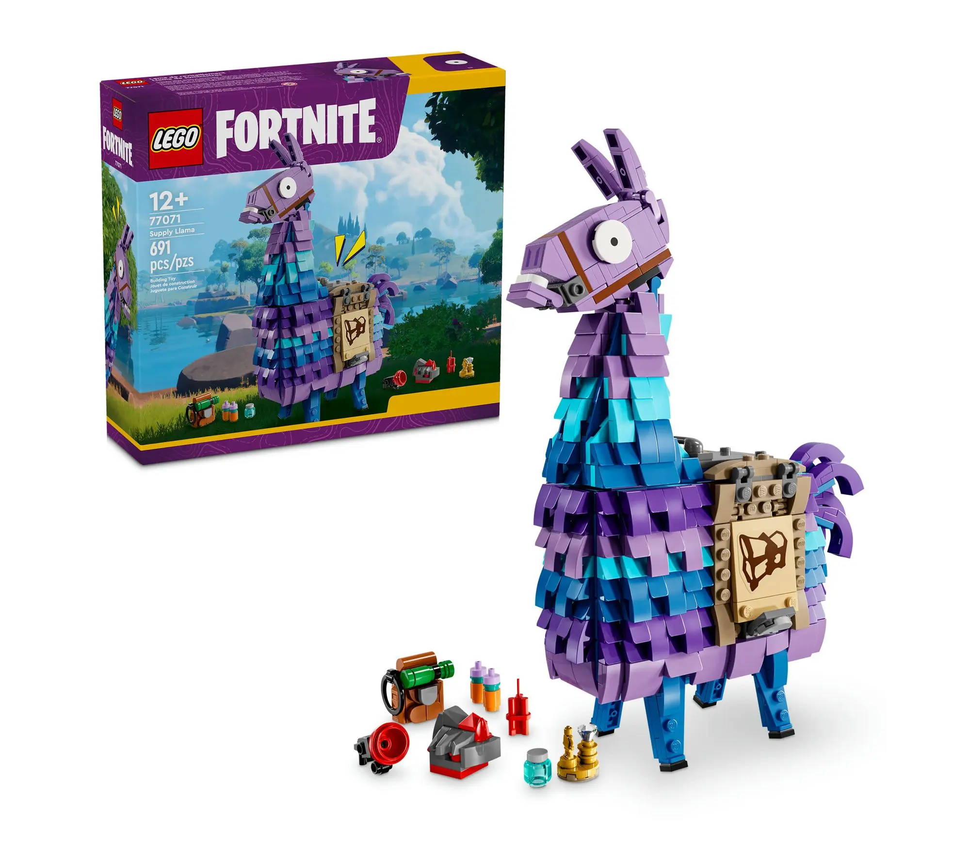LEGO Fortnite Supply Llama Video Game Toy and Play and Display LEGO Fortnite Supply Llama Video Game Toy and Play and Display