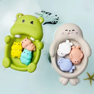 Cute Animal Design Bath Toy, Floating Animal Toy, Baby Bath Toy, Fun Bathing Toy for Shower Bathtub Swimming Pool, Safe