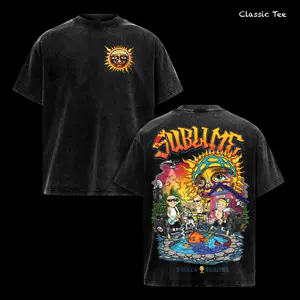 Sublime Band Shirt – Vintage Washed Oversized Graphic T-Shirt, Ska Punk Reggae Rock Collage Artwork, Retro 90s Music Streetwear, Heavyweight Cotton Unisex Tee, Summer Vibes Aesthetic, Gift for Sublime Fans