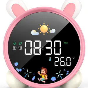 Large Display Led Digital Clock Best-Selling Noise Colorful Night Light Training Dual Alarm Clock with Sleep Aid Function