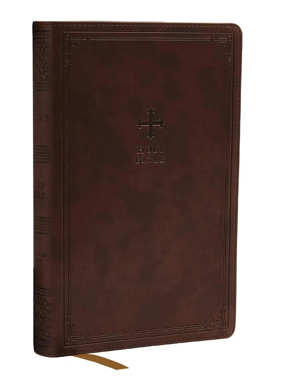 NRSV Catholic Edition Gift Bible, Brown Leathersoft (Comfort Print, Holy Bible, Complete Catholic Bible, NRSV CE): Holy Bible Imitation Leather – March 3, 2020, Christian Bibles Books