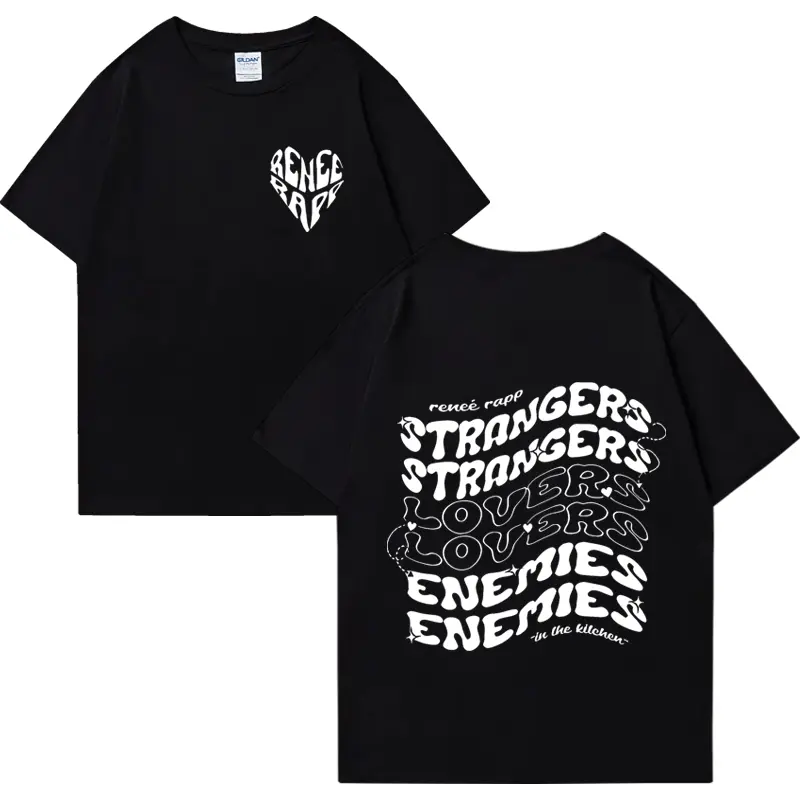 Renee Rapp Casual Loose t shirt men's graphic tees Strangers to Lovers to Enemies Tops Unisex men gifts short sleeve t-shirts Pure Cotton clothing