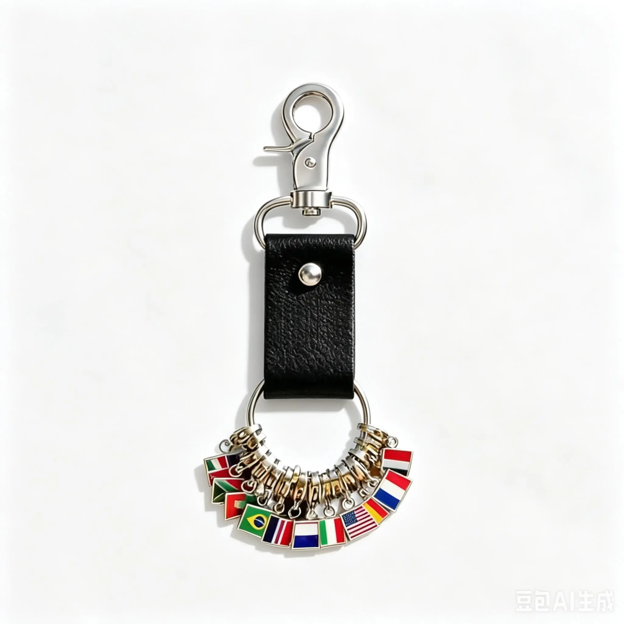Mini Flag Keychain for Travelers, World Country Flag Charm, Travel Souvenir Key Ring, Backpack & Luggage Decoration Gift