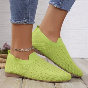 Women‘s Round Toe Flat Shoes - Casual Woven Slip-On Loafers with Soft Sole for Walking, Outdoor & Travel