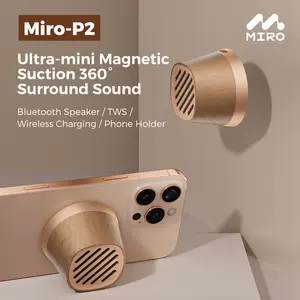 MIRO P2 Magnetic Wireless Charging Bluetooth Speaker 15W Fast Charging + TWS Stereo Sound Effect 12h Long Battery Life and Portable Gadget