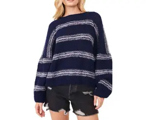 Free People Hockley Stripe Sweater S Beach Knit