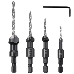 Wood Countersink Drill Bit Set, Power Tool Accessories Wood Countersink Drill Bit Set, Power Tool Accessories