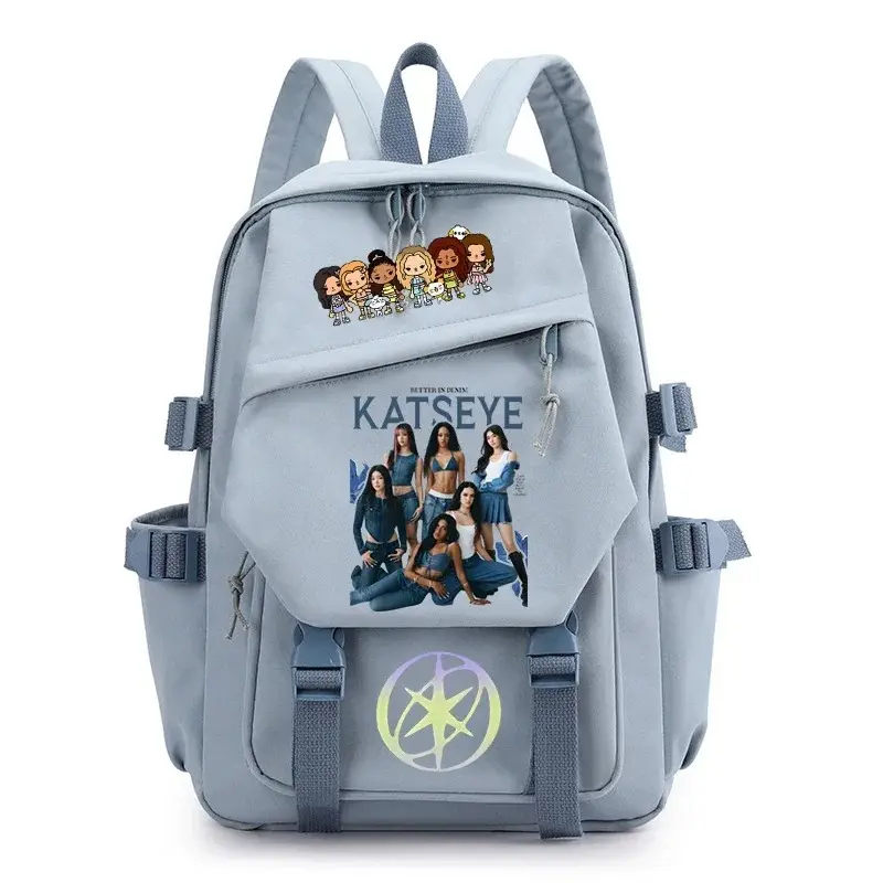 Kpop Katseye Backpack Students Multifunctional Large Capacity School Bags Women Travel Backpack Teenager Girl Outdoor Backpack