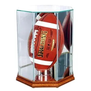 Perfect Cases  Upright Octagon Football Display Case- Black
