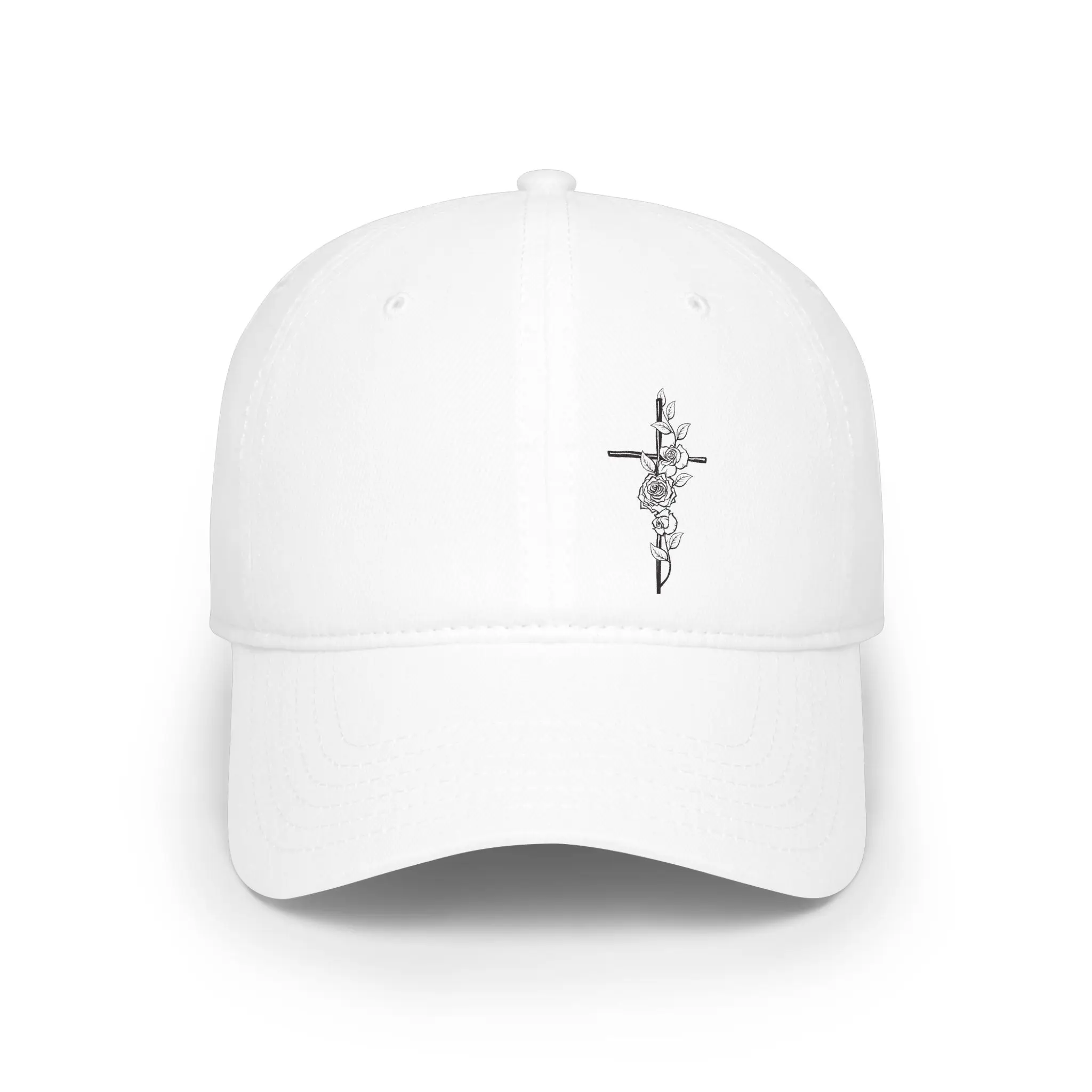 Floral Cross Cap | Low Profile Baseball Cap