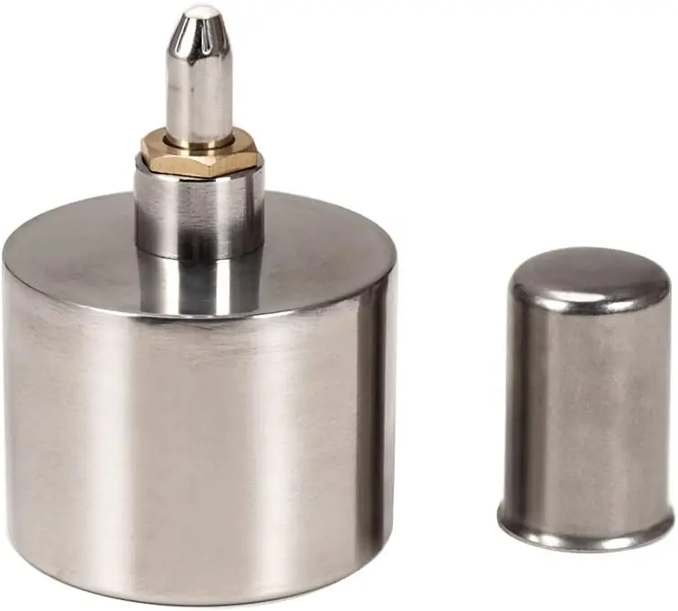 200ml Stainless Steel Alcohol Lamp Burner Thickened Explosion-Proof Craft Laboratory Chemistry Alcohol Burner Dental Lad Lamp with Brass Screw and Wick