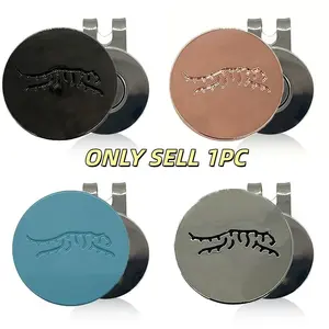 Golf Hat Clip with Tiger Stripe Design, Golf Ball Marker, Removable Strong Magnet, Durable Accessory for Golf Lovers