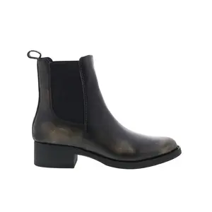 Dingo Camino DI-2216 Mens Black Leather Slip On Chelsea Boots