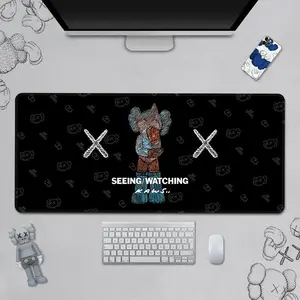 Hypebeast XXL Desk Mat – Streetwear Inspired Mouse Pad, SEEING / WATCHING Cartoon Character Design, Large Gaming & Office Setup
