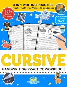 Cursive Handwriting Practice Workbook for 3rd 4th 5th Graders: Cursive Letter Tracing Book, Cursive Handwriting Workbook for Kids to Master Letters, W -- Scholastic Panda Education - Paperback