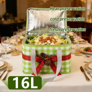 High-strength Oxford cloth insulated cooler bag.Thick insulation keeps hot food and drinks warm in winter.Dual-function: keeps food warm or cold for hours.Long-lasting freshness, no odd smells.Lightweight and portable for daily shopping—super practical!