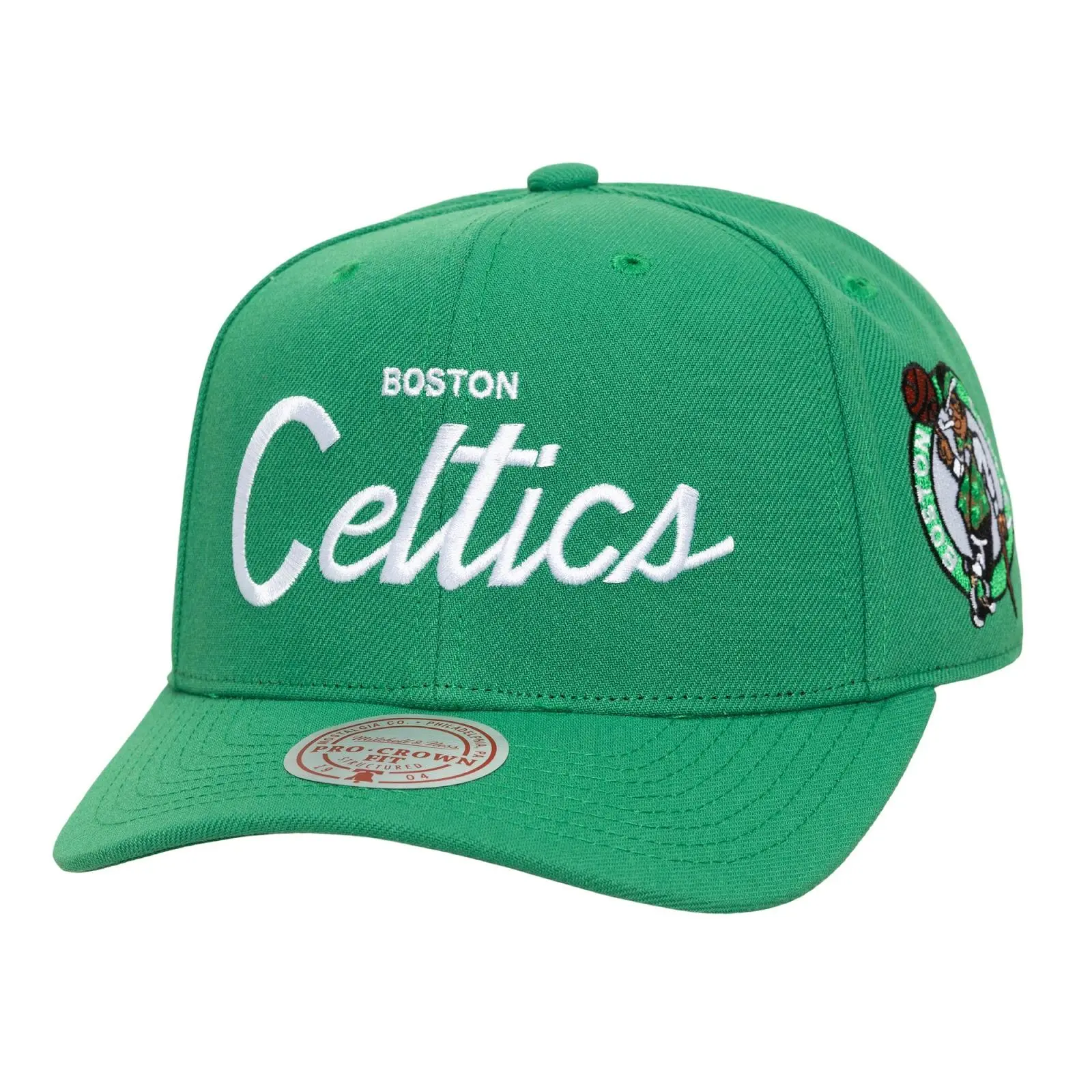 Boston Celtics Kelly Green Head Coach Pro Crown Snapback Hat NBA Throwback Cap Adjustable Fan Gear Mitchell & Ness