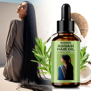 ROZINO AdivasiHair Oil - Herbal Hair Oil for Stronger Thicker Shinier Hair - Strengthens Roots Promotes Healthy Growth - Youth Formula - 30ml - Haircare