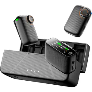 S20 Mic (2 TX + 1 RX +  Case), Mini Microphone for /Android/Camera, 48kHz/24-bit High Audio, AI Noise Cancelling, 48h Use, 820ft Range,  Microphones for Vlog, Streaming