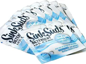 8 Packets SinkSuds Laundry Detergent Travel Size Liquid Soap