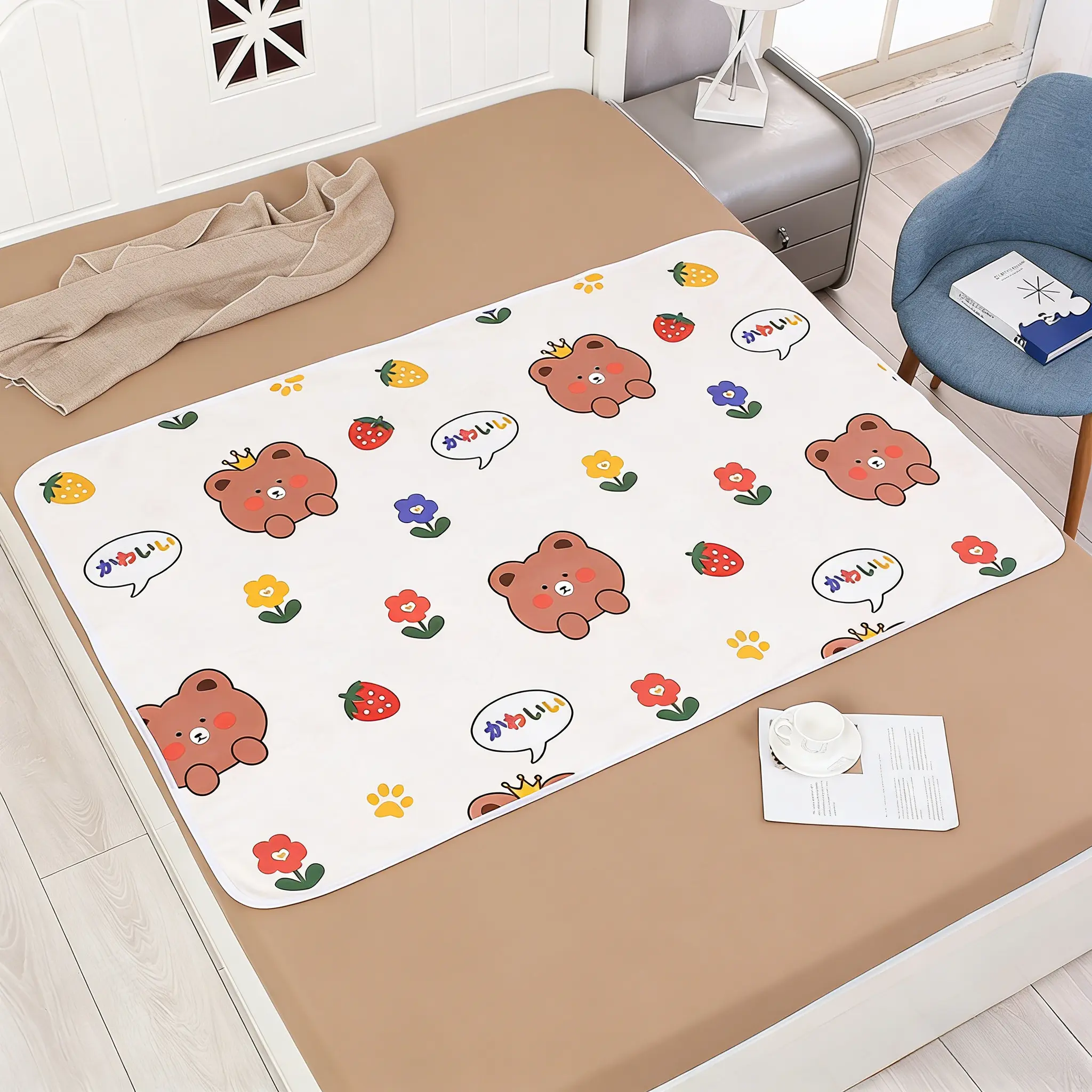 Water absorbing and leak proof care mattress, double-sided usable, water absorbing and leak proof urine isolation pad, reusable urine pad, can be used for menstrual pads, elderly and patient care pads, baby urine pads,