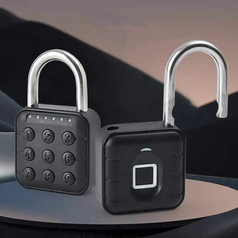 Electronic Password Lock, 1 Count Waterproof & Rustproof Fingerprint Padlock, Anti Theft Padlock, Zinc Alloy Lock for Storage Cabinet Luggage Door, Smart Padlock