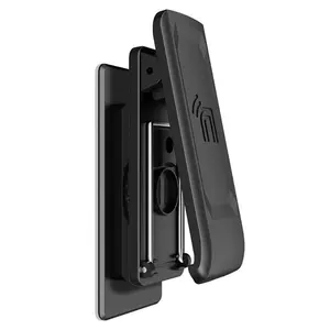 Universal Belt Clip for Cell Phone, Nakedcellphone Attachment for Flip Phone, Smartphone, iPhone, iPod Touch/Nano, Apple TV Remote, Garage Clicker, etc (360 Degree Ratchet Rotation and Kickstand)