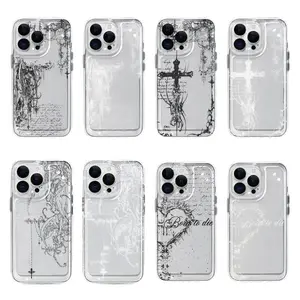 Suitable Ins Style Creative Fashion New Mobile Transparent Phone Case For iPhone 17 16 15 14 13 12 Pro Max Plus Anti Fall Birthday And Holiday Gifts Case Cover