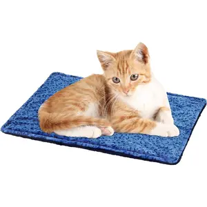 Self-heating cat bed, ultra-soft pet bed for cats and dogs, ultra-soft pet bed for cats and dogs, thick fabric, double-sided and washable, non-electric