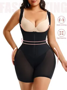 Women's Push-Up Bodysuit, Underwear, Medium Firming Waist Trainer, Mesh Breathable Four-Way Shapewear, Tummy Control and Butt Lifting