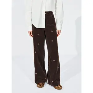 Urban REVIVO 2026 spring Bow Printed Wide Leg Jeans UYU860016