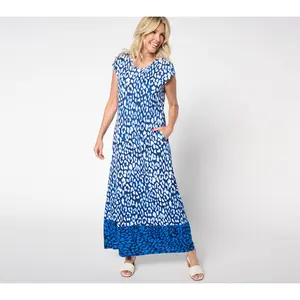 Denim & Co. Tall Slub Jersey Maxi Dress with Pockets