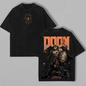 DOOM The Dark Ages 2025 Limited Tee – Heavyweight Acid Washed Vintage Shirt for Hardcore FPS Fans   Retro Graphic T-Shirt  Game Merch for Men  Essential DOOM Slayer Outfit  Game of the Year Streetwear Pick
