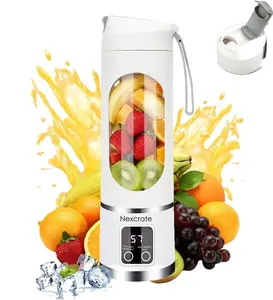 Portable Blender for Smoothies & Liquids, Compact Juicer & Blender USB Rechargeable,  Diet-Friendly Home Kitchen Appliances,LCD Display, One-Touch Operation, Handheld juicer Shakes and Smoothies Blender , Perfect for Milkshakes & Fresh Fruit Drinks