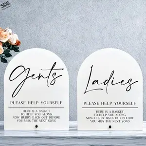 Acrylic Wedding Decoration Sign with Stable Stand, Signature Guest Book, Wedding Memorial Reception Decorative Marker