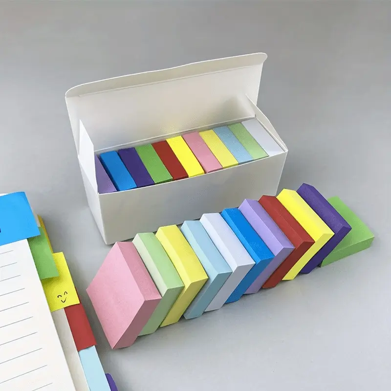 11pcs, 1.5x1.5 Inch Color Sticky Notes, Self Adhesive Labels, Includes Labels, Office Stickers, 1 Book /100, A Total Of 1100, Suitable For Home, Office