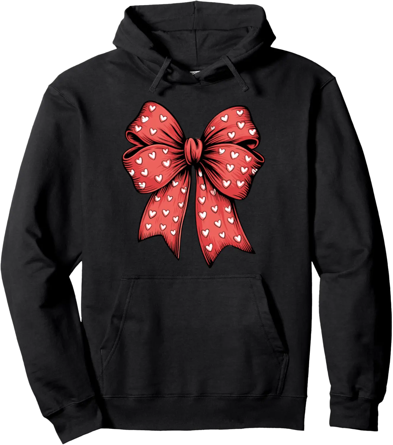 Cute Red Ribbon Hair Bow Tie Butterfly Heart Women Girls Pullover Hoodie - Jamespatric Shop 20B0DSGPQNWK