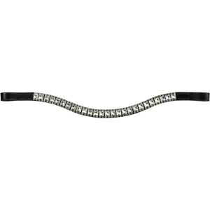 Horze  Black leather Eastwood English Bridle Browband Crystals