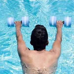 2pcs Water Sports Dumbbells with 4 High-Density Eva Foam for Pool Fitness, Swim-Ready Floating Dumbbells for Yoga & Aerobics Workout Equipment Swimming