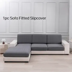 Modern Blended Sofa Slipcover, Elastic Band Sofa Protector, Pet Friendly, Suitable for All Season, Perfect Christmas Gift