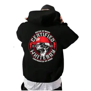 Certified Whiteb0yy Hated By Many Confronted By None Hoodie, Red Cap Skull Back Print Hoodie, Bold Street Graphic Sweatshirt, Est At Birth Shirt, Streetwear, Unisex Sweater Pullover Tee