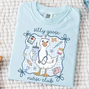 Silly Goose Nurse Club Shirt Comfort Colors, Funny Nurse Tee, Nursing Student Gift, RN Tshirt, Nurse Practitioner T-Shirt, ER Nurse