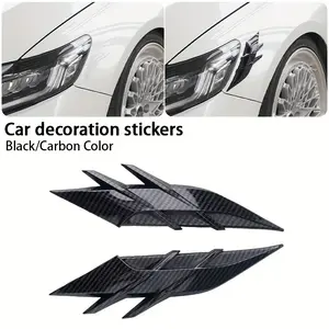 Car Modification Mudguard Side Skirt Sticker Set, Headlight Eyebrow Decorative Strip, Front Bumper Vent Winglet Decoration, Car Decals, Car Decorations, Automotive Decoration