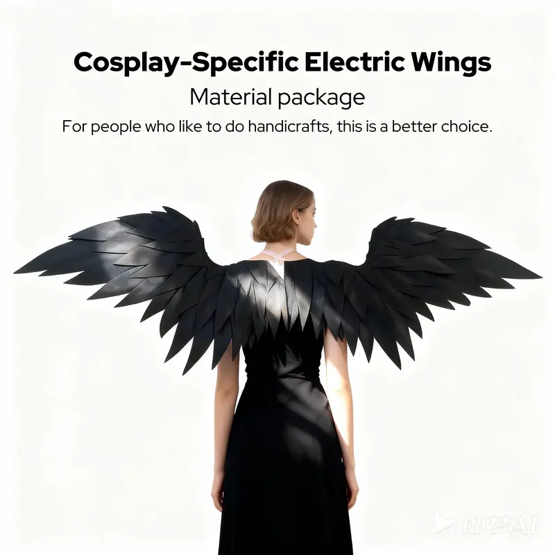 Foam Electric Wing Material Kit Black and White Style Unisex Cosplay Photography Handmade 700g Material Package for Menswear Clothes Costumes Love Personalized Man Beige Plain Tropical Menswear moon boots